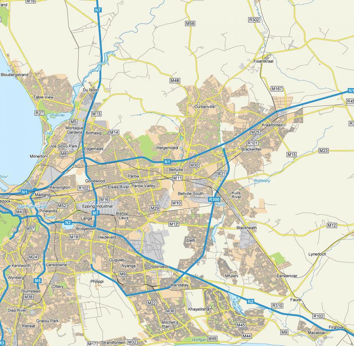 bellville Žaliojo Miesto žemėlapis
