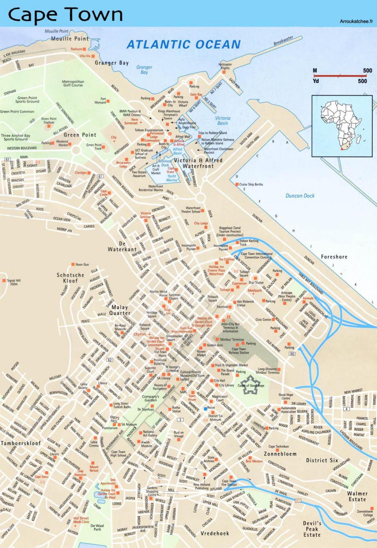 žemėlapis keiptaunas, Pietų Afrika