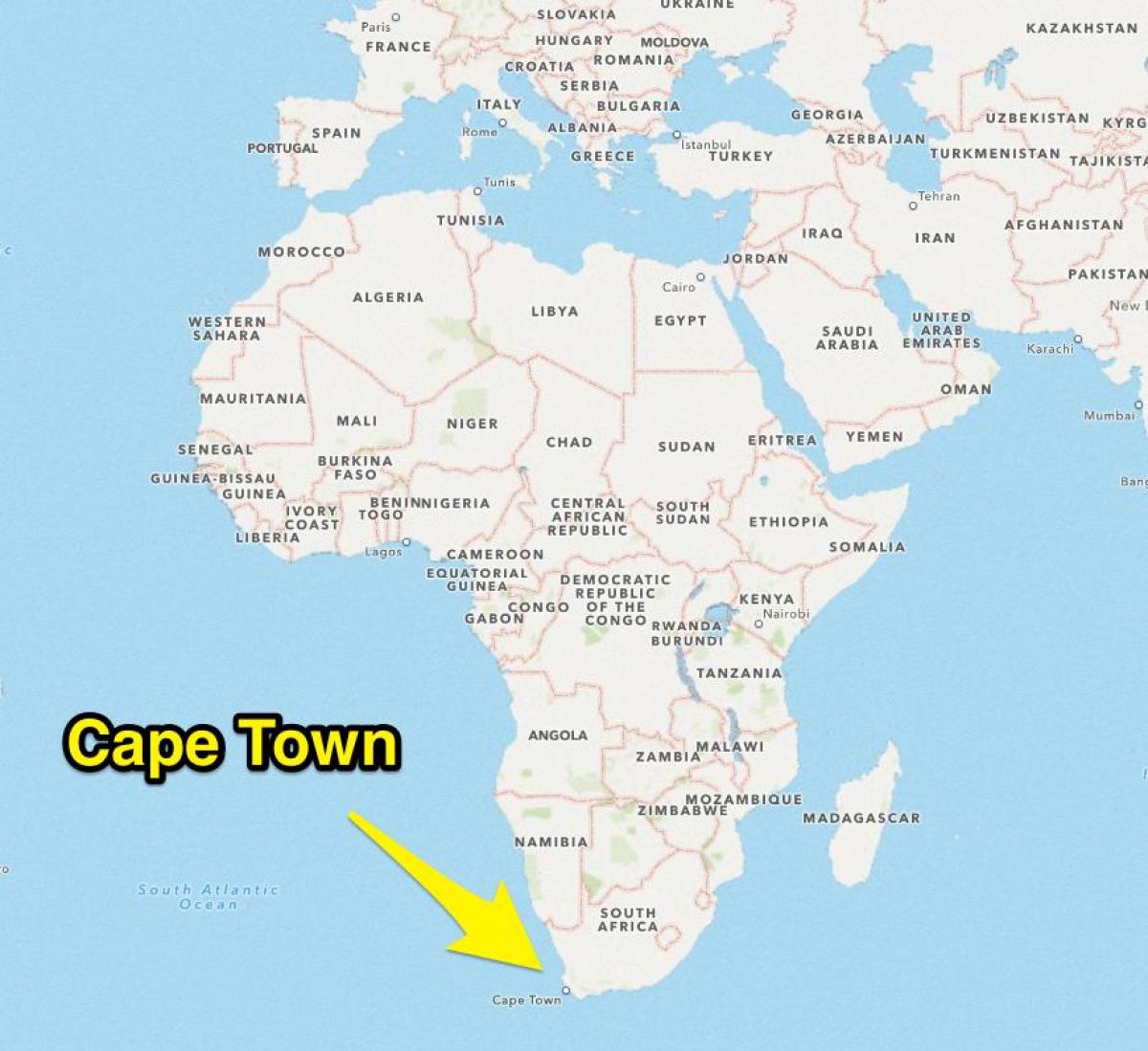 Cape Town vietą pasaulio žemėlapyje