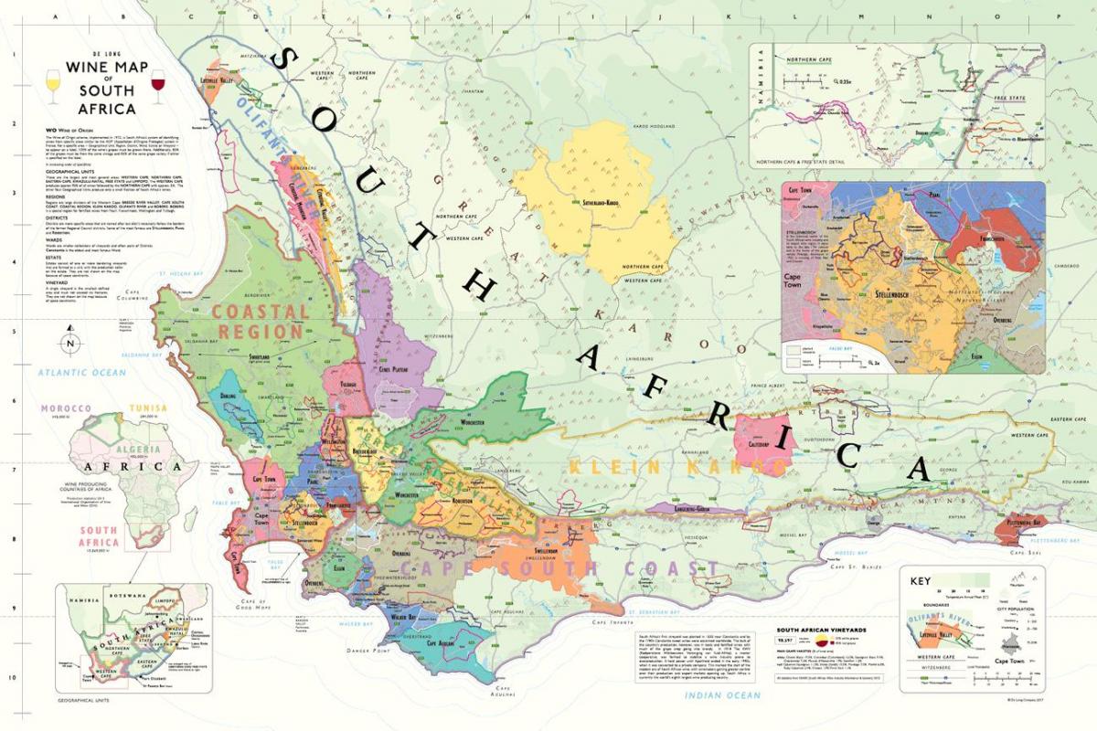 žemėlapis franschhoek rūsiai