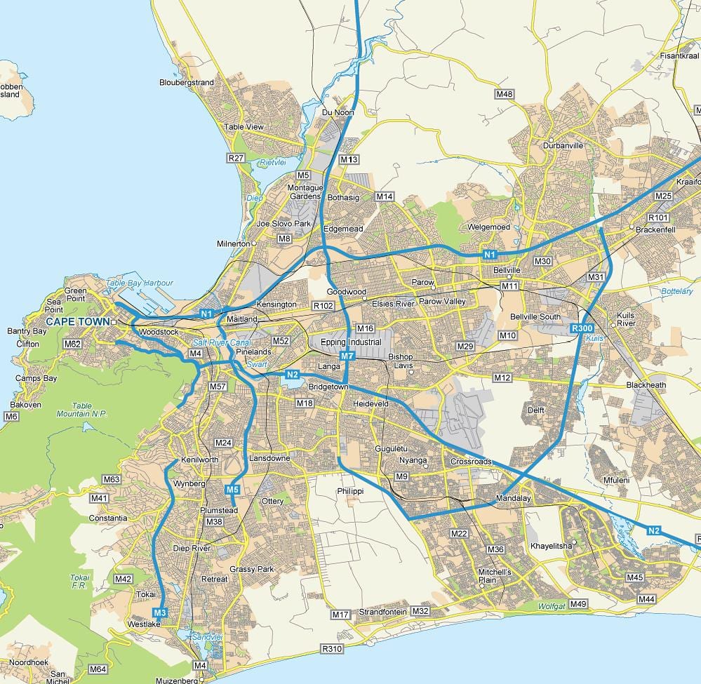 žemėlapis epping keiptaunas