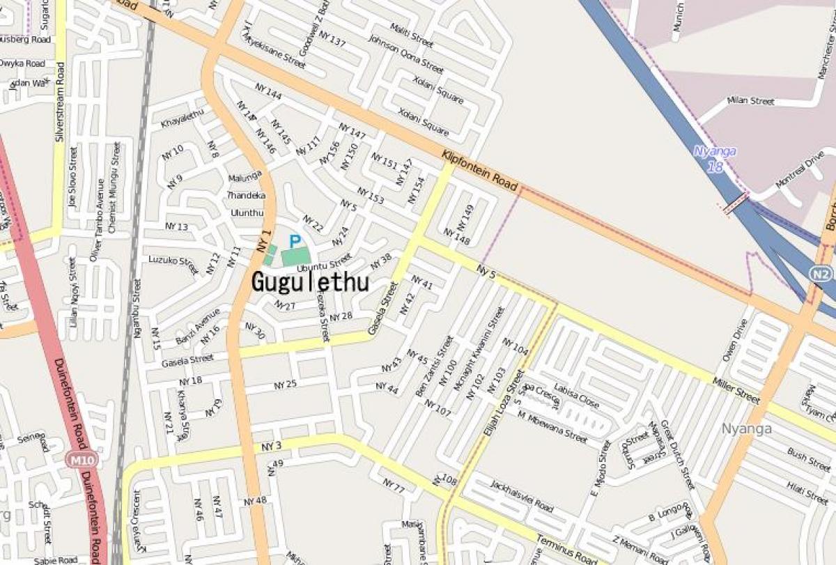 žemėlapis gugulethu keiptaunas