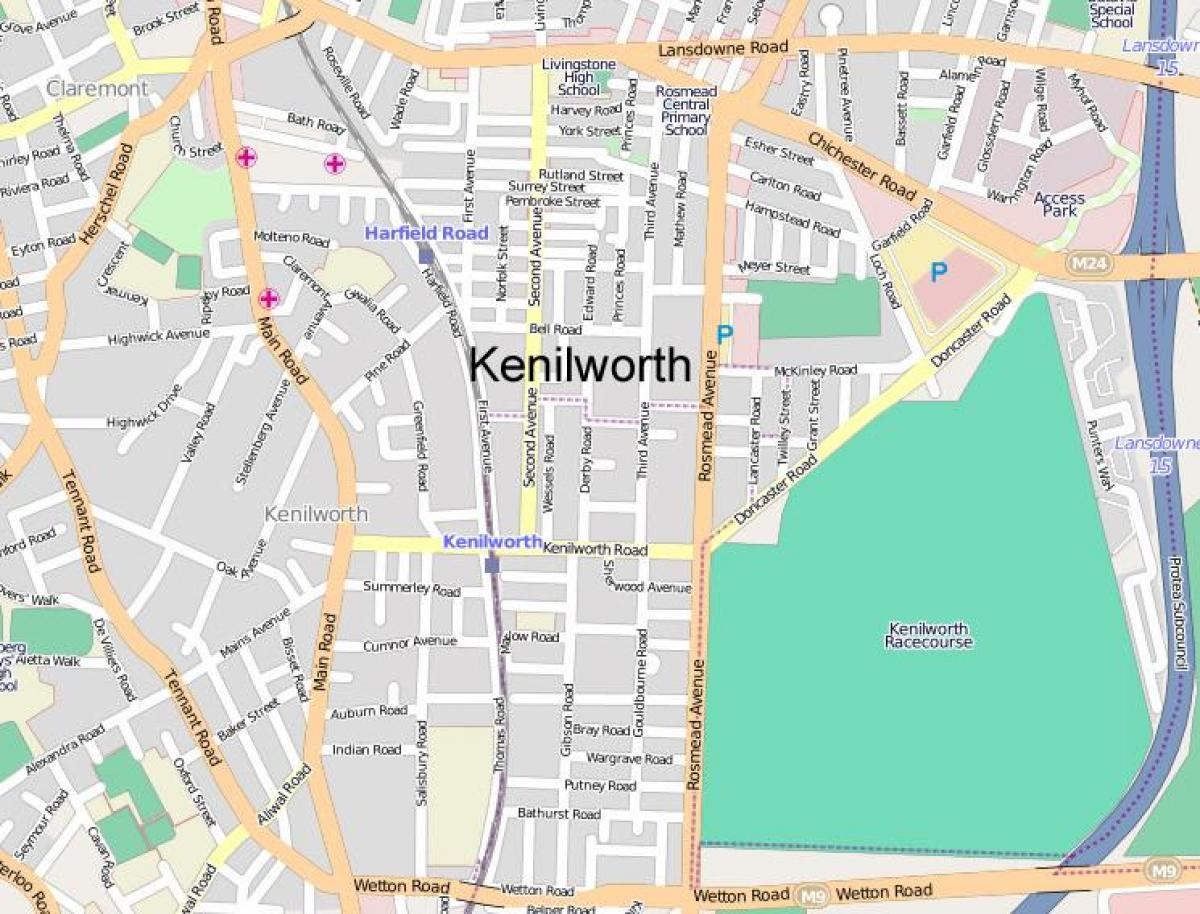 žemėlapis kenilworth keiptaunas