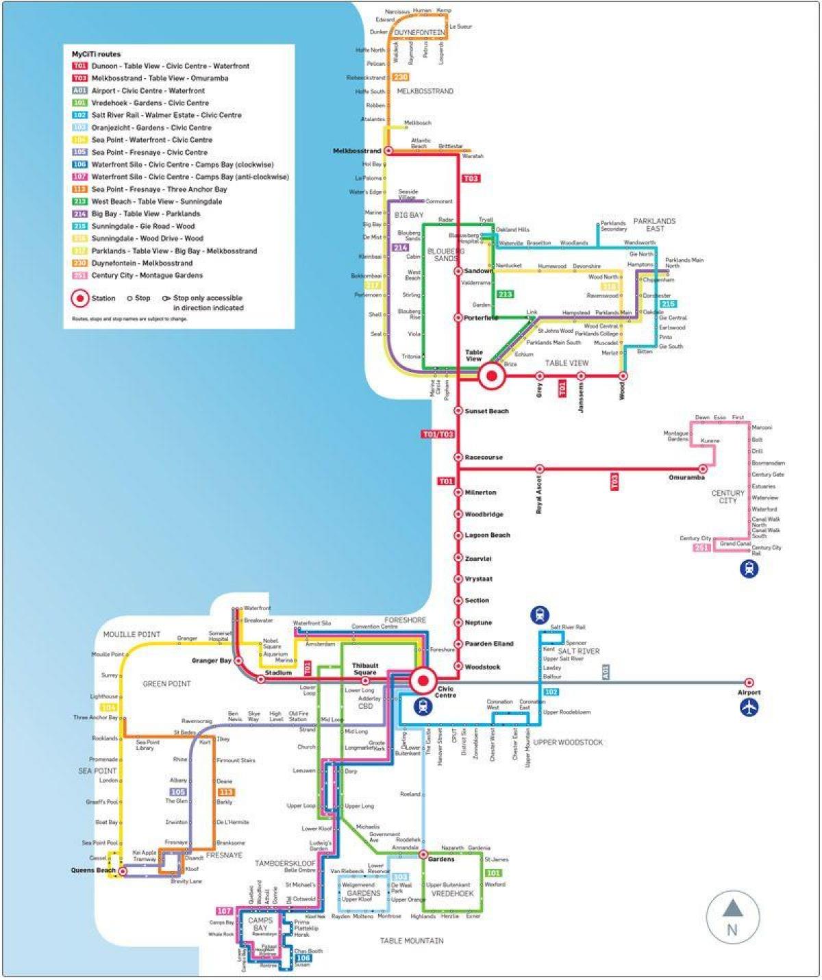 myciti autobusų maršruto žemėlapį