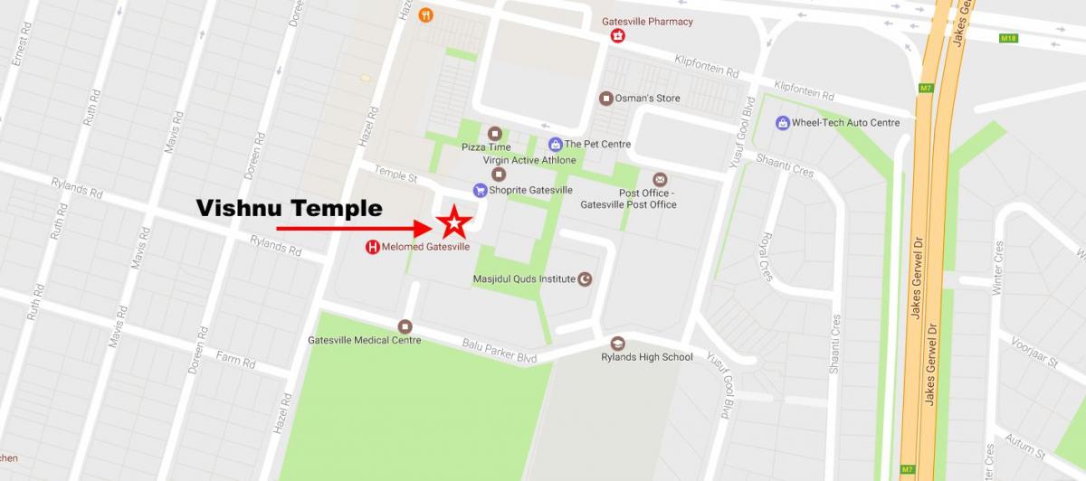 žemėlapis rylands keiptaunas