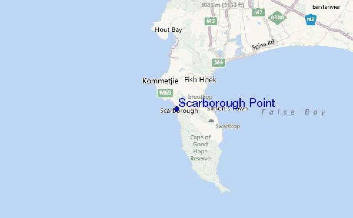 žemėlapis scarborough keiptaunas
