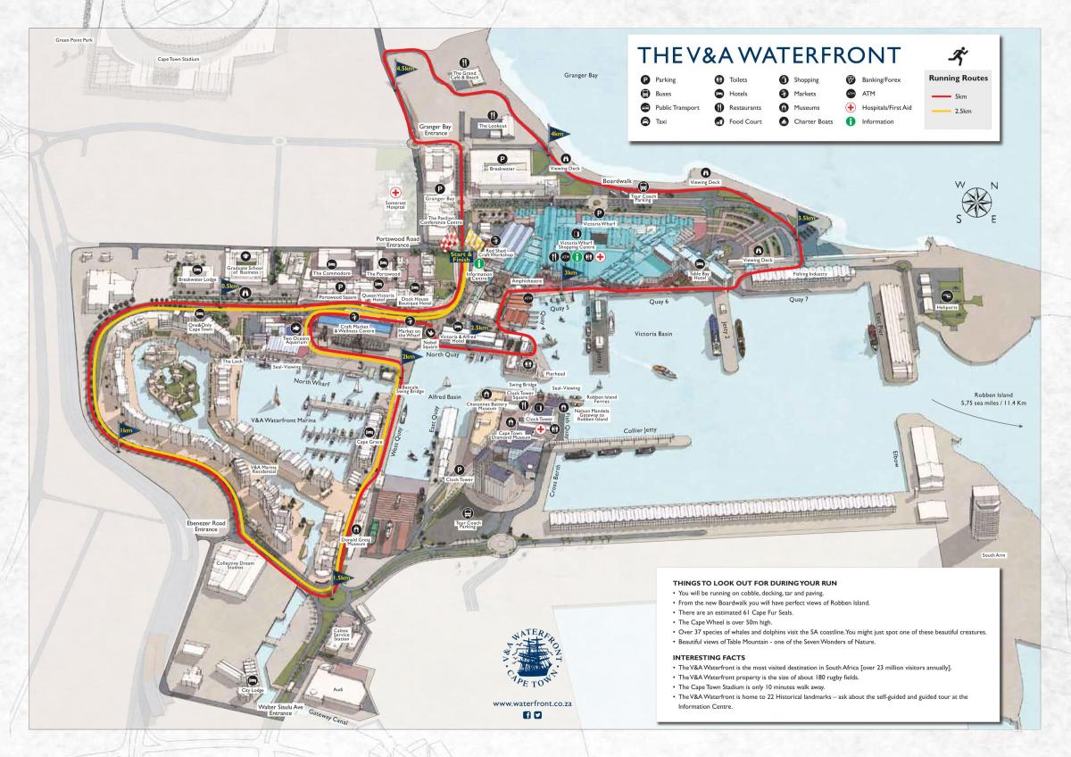 žemėlapis v&a waterfront centras