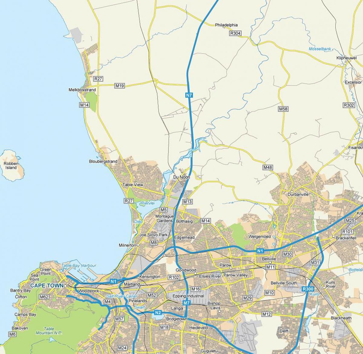 žemėlapis dunoon keiptaunas