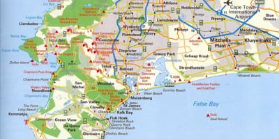 Žemėlapis iš Cape Town