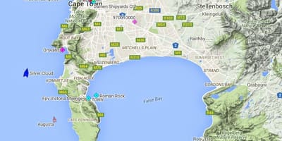 Žemėlapis žemėlapis fish hoek ir supa