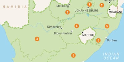 Cape Town sa žemėlapyje