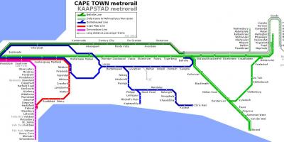 Cape Town metro žemėlapis