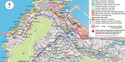 Žemėlapis golden arrow autobusų maršruto