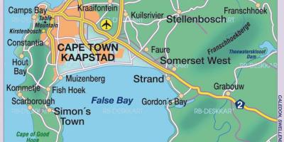 Žemėlapis iš Cape Town