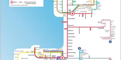 Cape Town myciti autobusų maršruto žemėlapį