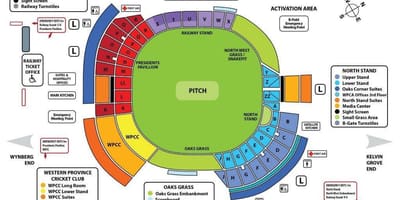 Žemėlapis newlands cricket ground