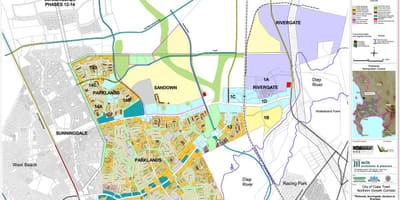 Žemėlapis parklands keiptaunas 