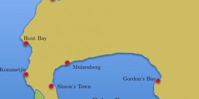 Žemėlapis simon ' s town, Pietų Afrikos respublika