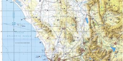 Cape Town topografinis žemėlapis
